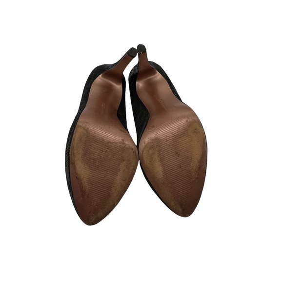 BCBGeneration Black BG-Parade Platform Embossed Snakeskin Heels Size 8 Women's - Picture 8 of 8